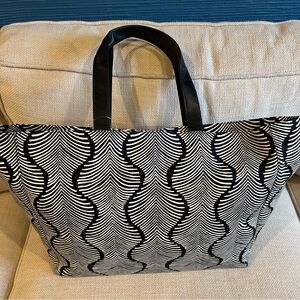 Elegant Black and White Tote Bag